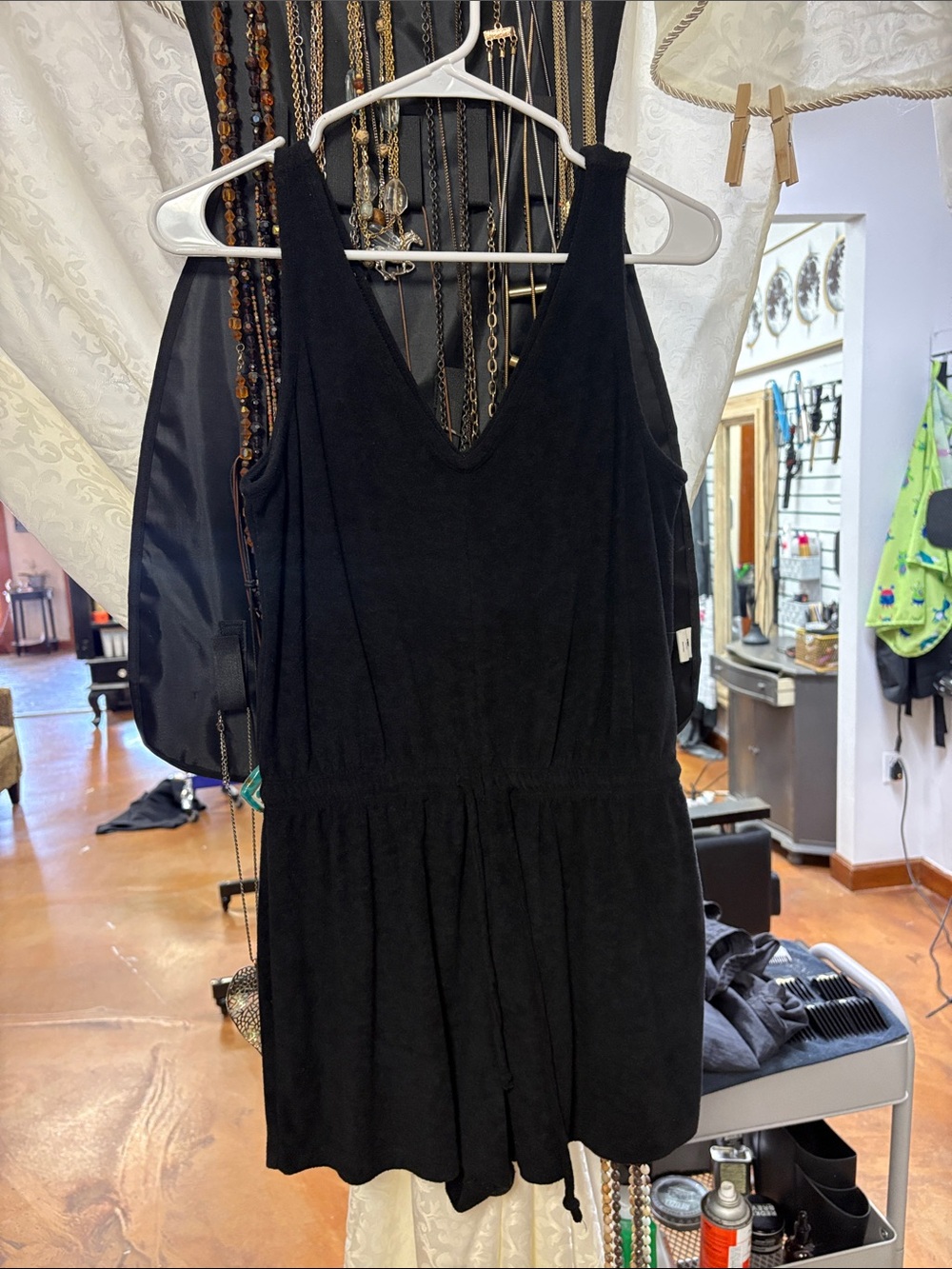 Old Navy Black Sleeveless V-Neck Romper